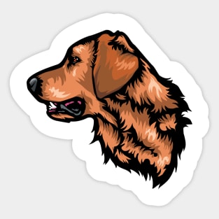 Golden Retriever Portrait Drawing Sticker